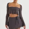 Clarice Shadow Floaty Layered Mini Skirt
