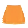 Clarice Tangerine Floaty Layered Mini Skirt