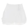 Clarice White Floaty Layered Mini Skirt