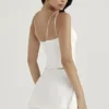 Orla White Chiffon Strappy Corset