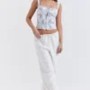 Cleo Ivory Linen Mix Trousers