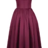 Coco Burgundy Satin Tulle Midi Dress