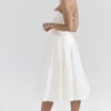 Coco Vintage Ivory Satin Midi Dress