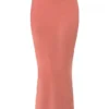Colette Rose Satin Low Waist Midi Skirt