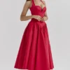 Coquette Scarlet Halter Midi Dress