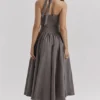 Coquette Smoke Halter Midi Dress