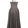 Coquette Smoke Halter Midi Dress