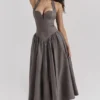 Coquette Smoke Halter Midi Dress
