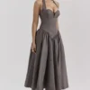 Coquette Smoke Halter Midi Dress