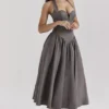 Coquette Smoke Halter Midi Dress