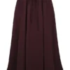 Cora Rich Brown Gathered Midi Skirt