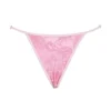 Cote DAzur Pink Paisley Thong Bikini Bottom