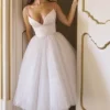 Countess French Dove Tulle Midi Dress