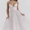 Countess French Dove Tulle Midi Dress