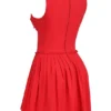 Cupid Scarlet Pleated Mini Dress