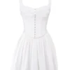 Cupid White Pleated Mini Dress