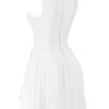 Cupid White Pleated Mini Dress