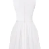 Cupid White Pleated Mini Dress