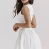 Cupid White Pleated Mini Dress