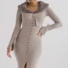 Dahlia Beige Cashmere Cardigan