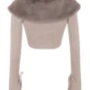 Dahlia Beige Cashmere Cardigan