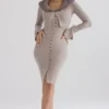 Dahlia Beige Cashmere Cardigan