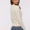 Daisie Ivory Wool + Cashmere Floral Embroidered Cardigan