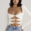 Danica White Cutout Bodysuit