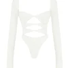 Danica White Cutout Bodysuit