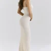 Dara Ecru Rose Embroidered Maxi Dress