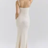 Dara Ecru Rose Embroidered Maxi Dress