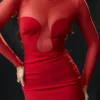 Darcy Scarlet Plunge Midi Dress