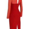 Darcy Scarlet Plunge Midi Dress