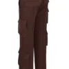 Daria Chocolate Satin Cargo Trousers