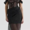 Debut Black Off Shoulder Lace Maxi Dress