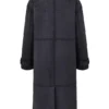 Deiji Grey Vegan Shearling Coat