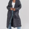 Deiji Grey Vegan Shearling Coat