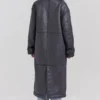 Deiji Grey Vegan Shearling Coat