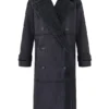 Deiji Grey Vegan Shearling Coat