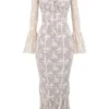 Delilah Vintage Cream Lace Maxi Dress