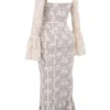 Delilah Vintage Cream Lace Maxi Dress