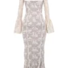 Delilah Vintage Cream Lace Maxi Dress