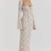 Delilah Vintage Cream Lace Maxi Dress