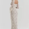 Delilah Vintage Cream Lace Maxi Dress