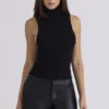 Dina Black Backless Top