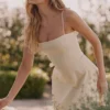 Dolly Lemon Stretch Cotton A-Line Midi Sundress