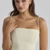 Dolly Matcha Green Cotton Flared Midi Sundress