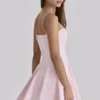 Dolly Pink Cotton Flared Mini Sundress