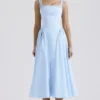 Dorothy Italian Azure Cotton Midi Sundress
