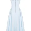 Dorothy Italian Azure Cotton Midi Sundress